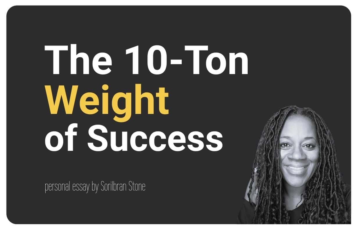 cover for "The 10-Ton Weight of Success" an essay by Sorilbran