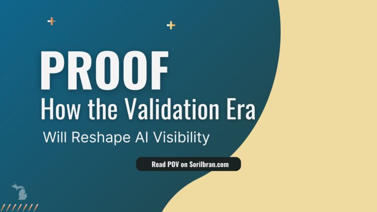 cover for The Proof Reckoning How the Validation era Will Reshape AI Visibility by Sorilbran