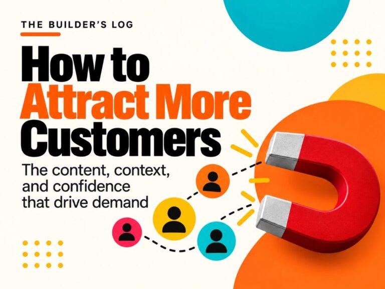 How to Attract Customers - The Builders Log - illustration