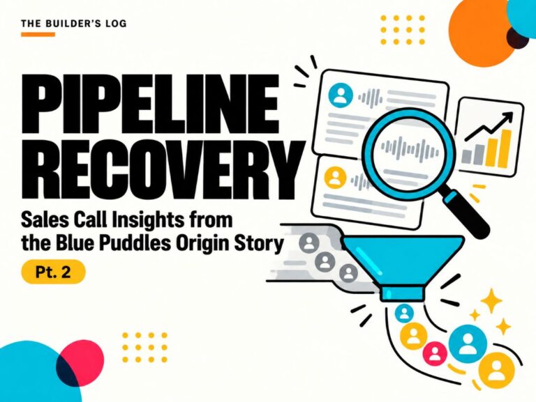 Pipeline Recovery_ Sales Call Insights Blue Puddles - The Builders Log illustration